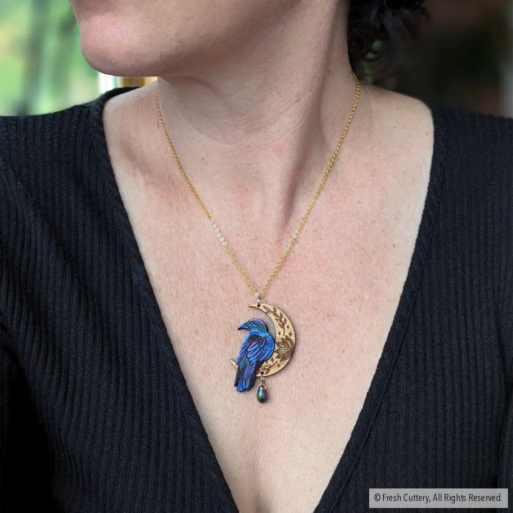 Mystical Raven Statement Necklace Necklaces