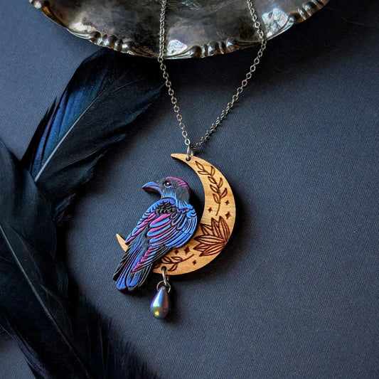 Mystical Raven Statement Necklace Necklaces
