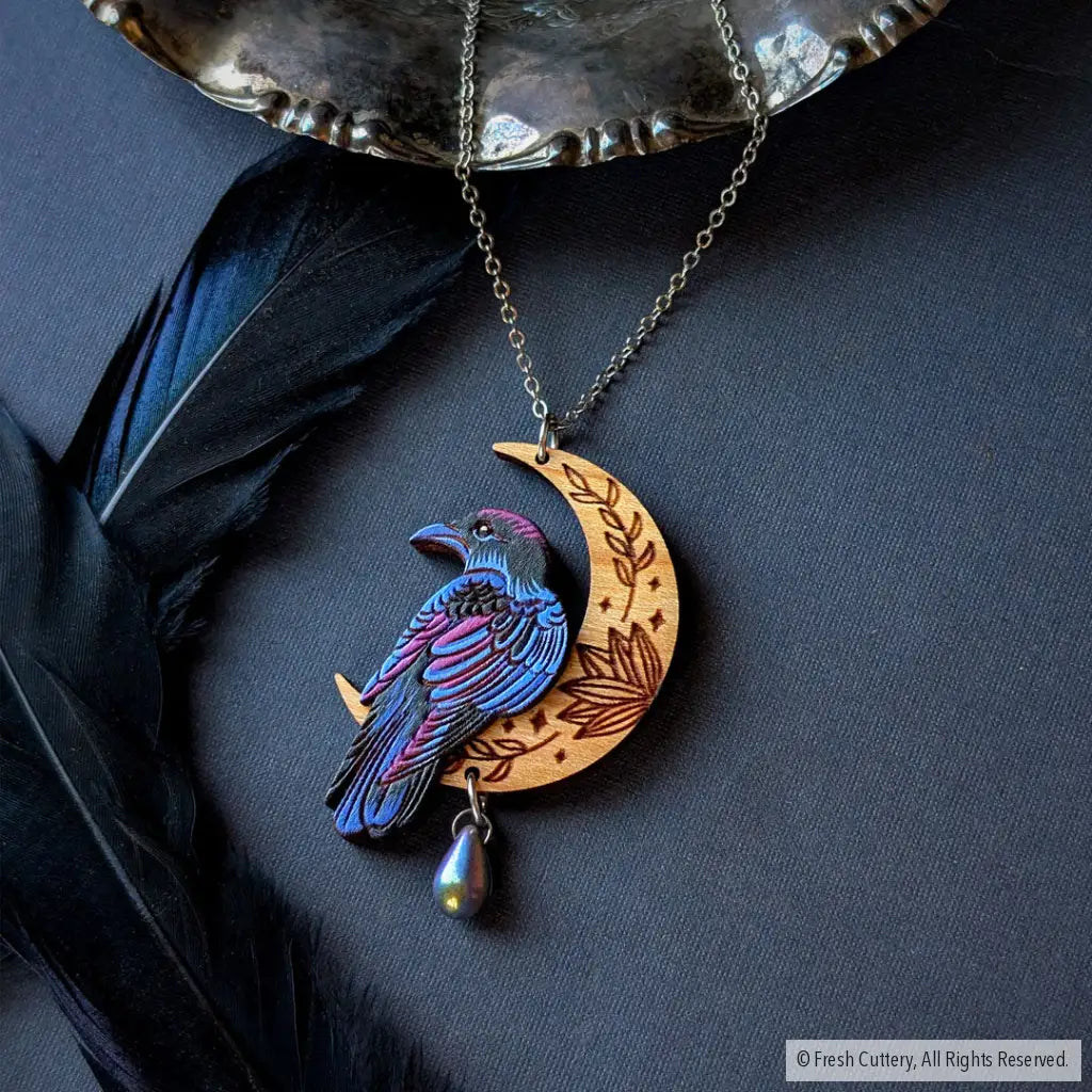 Mystical Raven Statement Necklace Necklaces