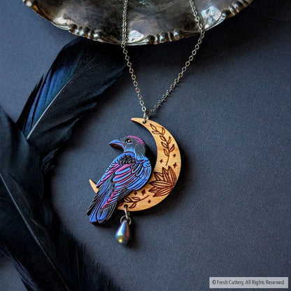 Mystical Raven Statement Necklace Necklaces