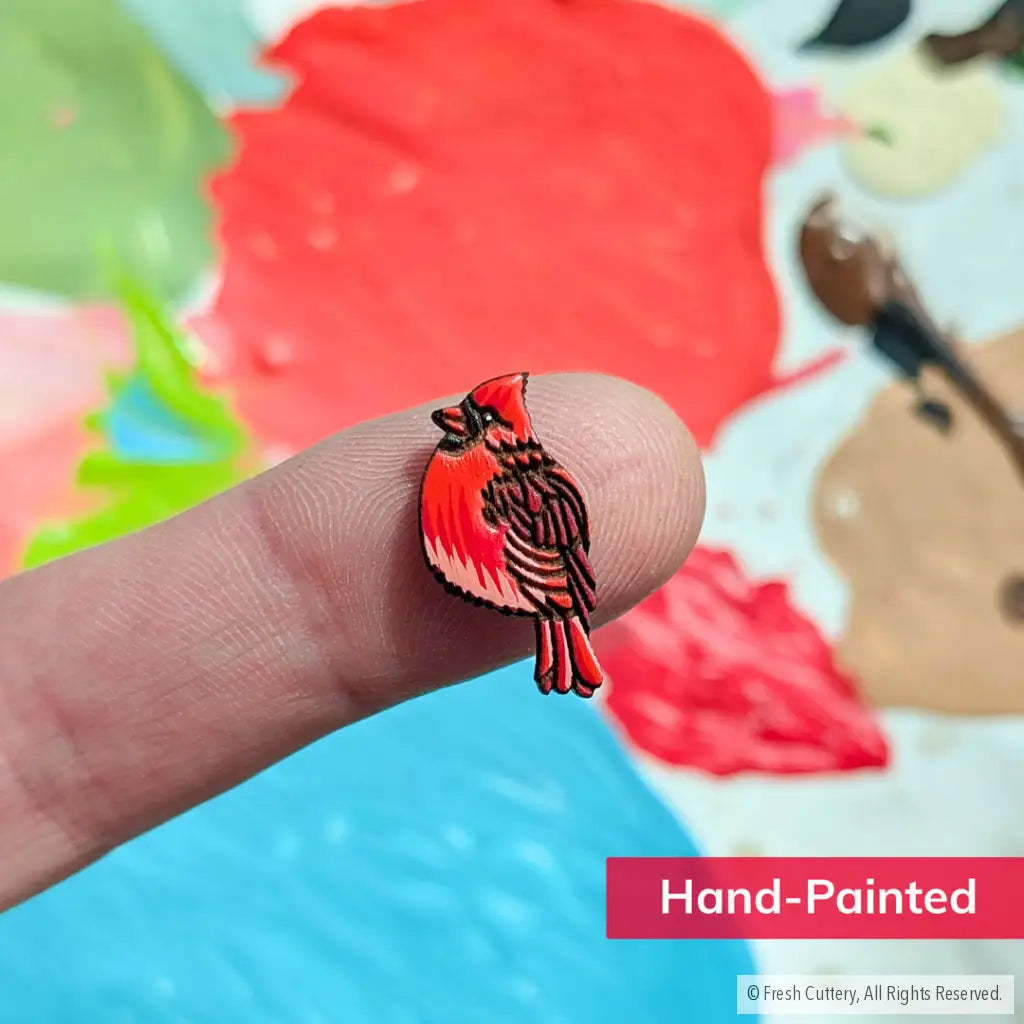 Northern Cardinal Bird Studs - Studs