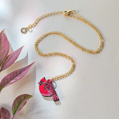 Northern Cardinal Necklace Gold Necklaces