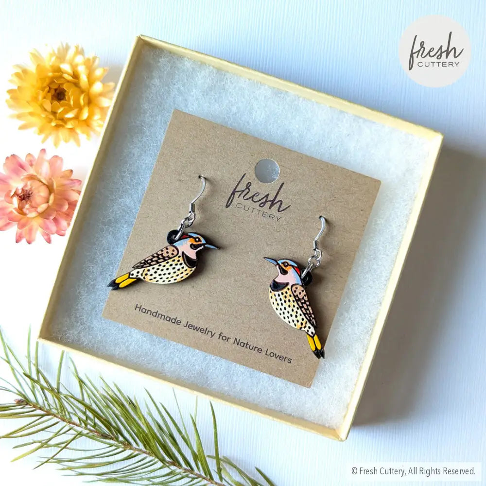 Northern Flicker Earrings Dangle And Drop