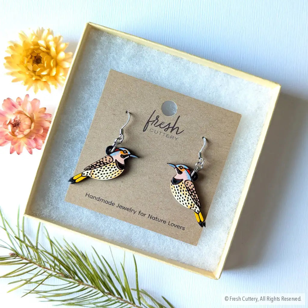 Northern Flicker Earrings Dangle And Drop