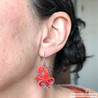 Octopus Earrings - Dangle and Drop Earrings