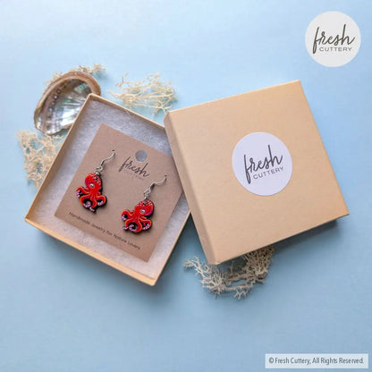 Octopus Earrings Dangle and Drop Earrings