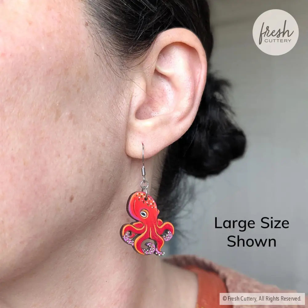 Octopus Earrings Dangle and Drop Earrings