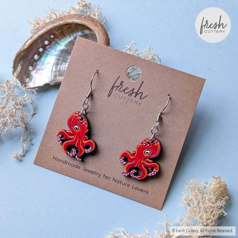 Octopus Earrings Dangle and Drop Earrings