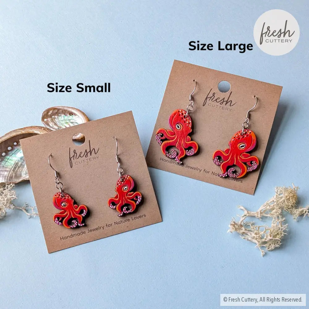 Octopus Earrings Dangle and Drop Earrings