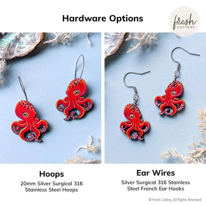 Octopus Earrings Dangle and Drop Earrings