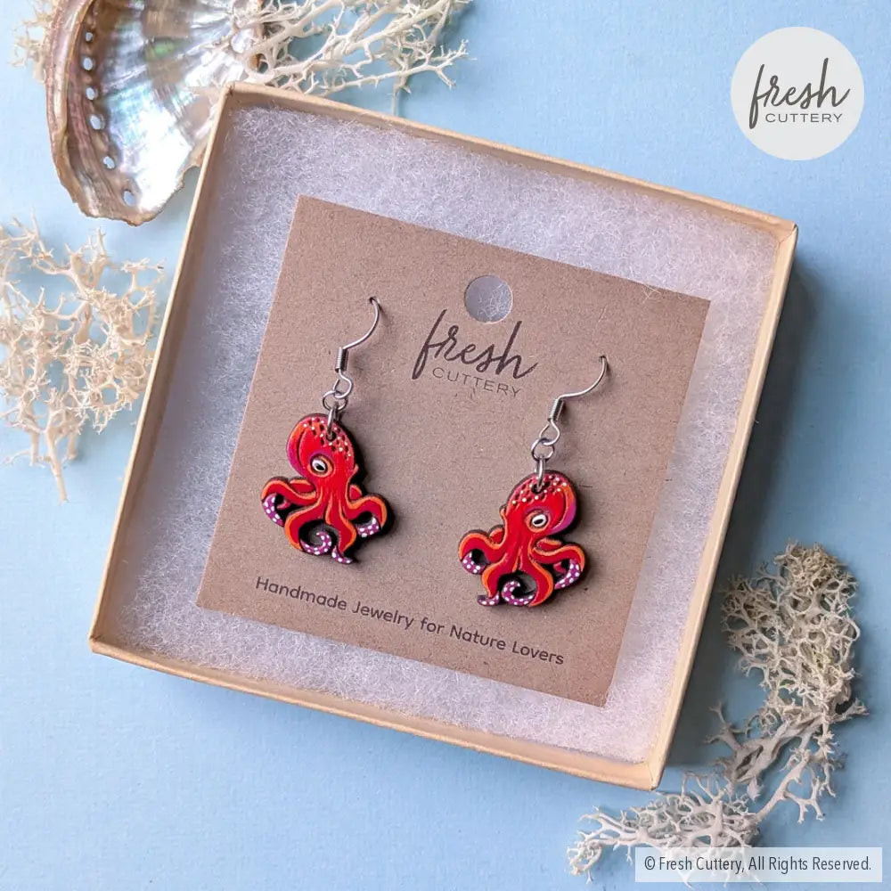 Octopus Earrings Dangle and Drop Earrings