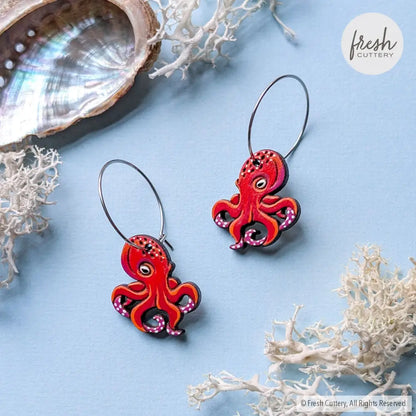 Octopus Earrings Dangle and Drop Earrings