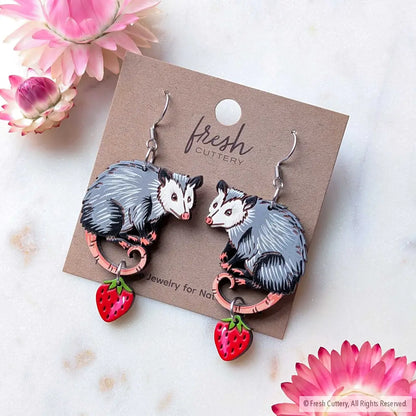 Opossum Statement Earrings - Dangle and Drop Earrings