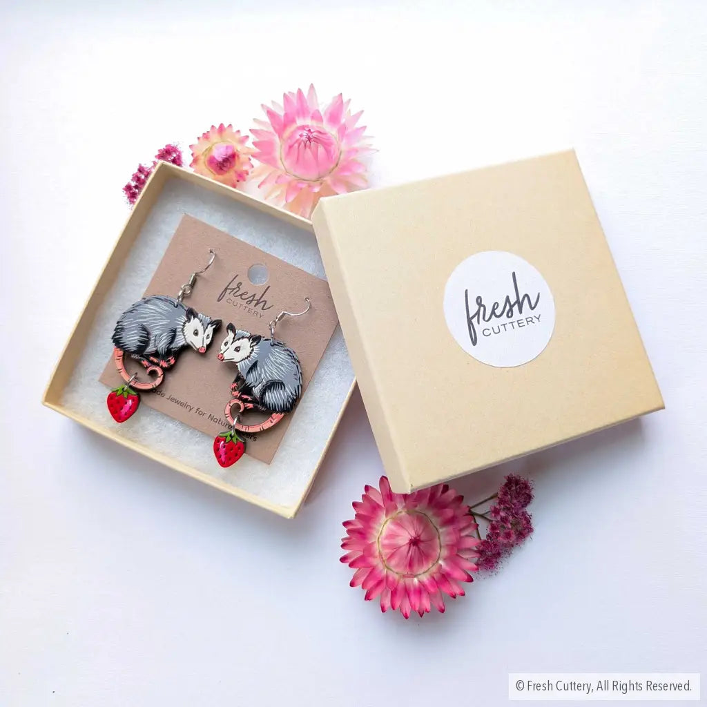 Opossum Statement Earrings - Dangle and Drop Earrings