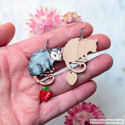 Opossum Statement Earrings - Dangle and Drop Earrings
