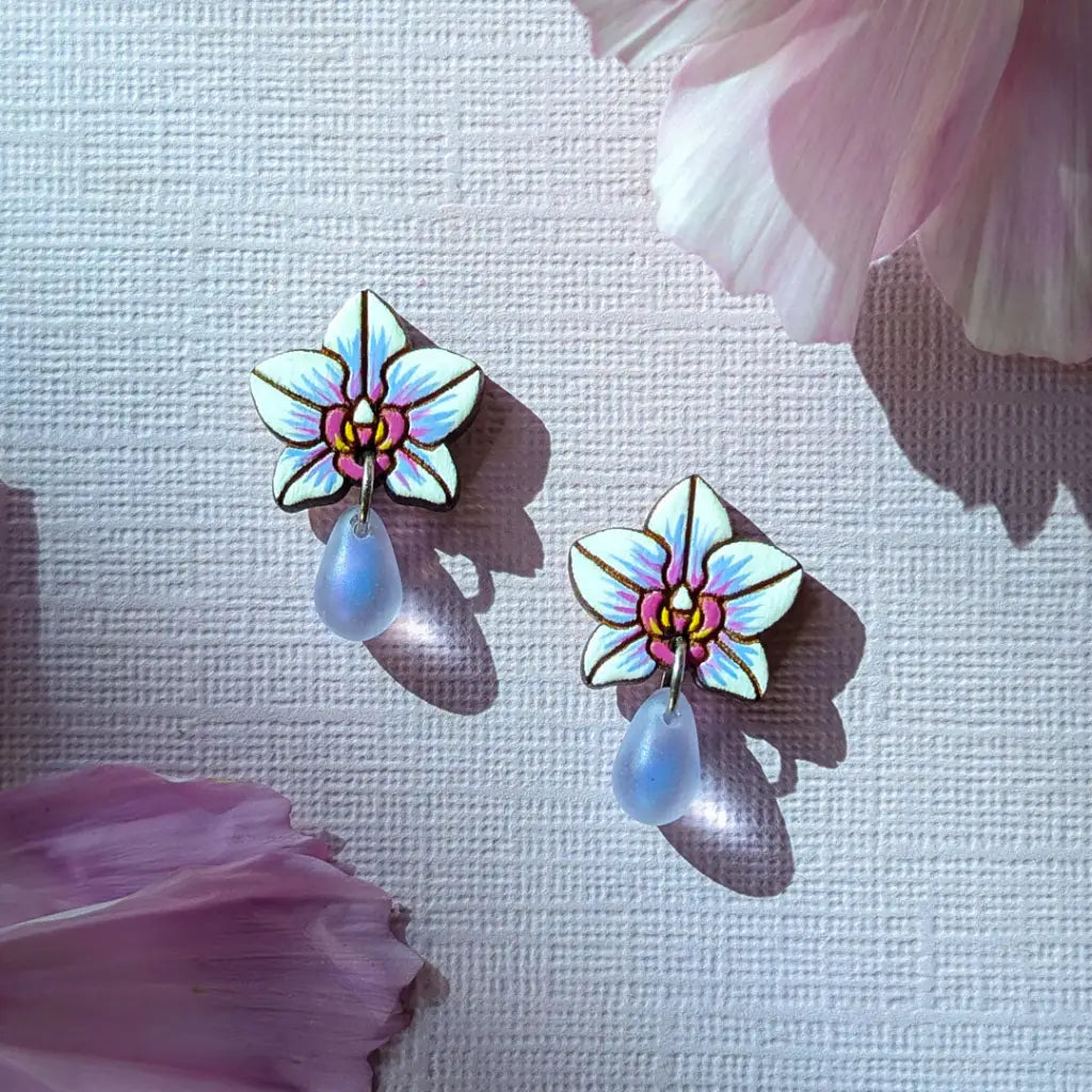 Orchid Drops Studs