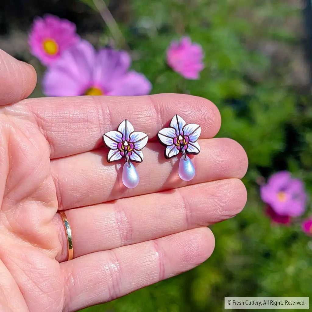 Orchid Drops Studs
