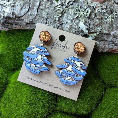 Oyster Mushroom Earrings Dangle And Drop