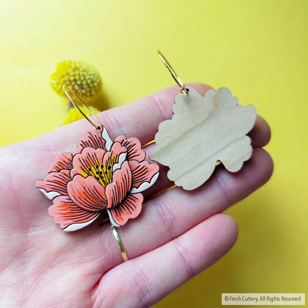 Peony Earrings Dangle And Drop