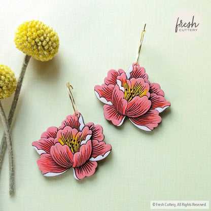 Peony Earrings Dangle And Drop