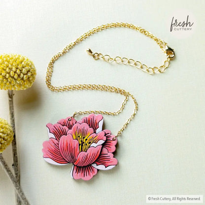 Peony Statement Necklace Gold Necklaces