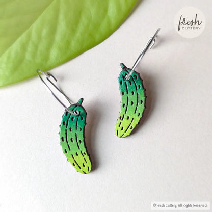 Pickle Hoops Dangle And Drop Earrings