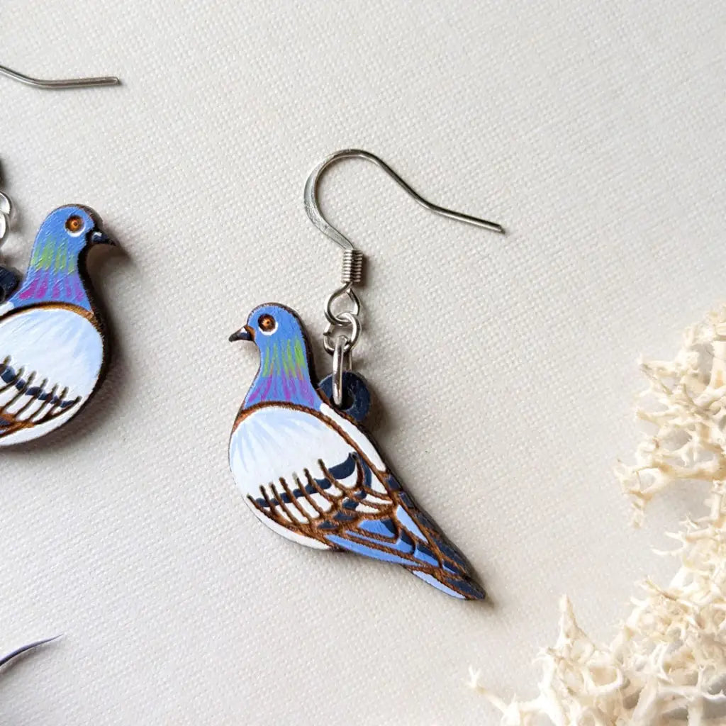 Pigeon Earrings Dangle And Drop