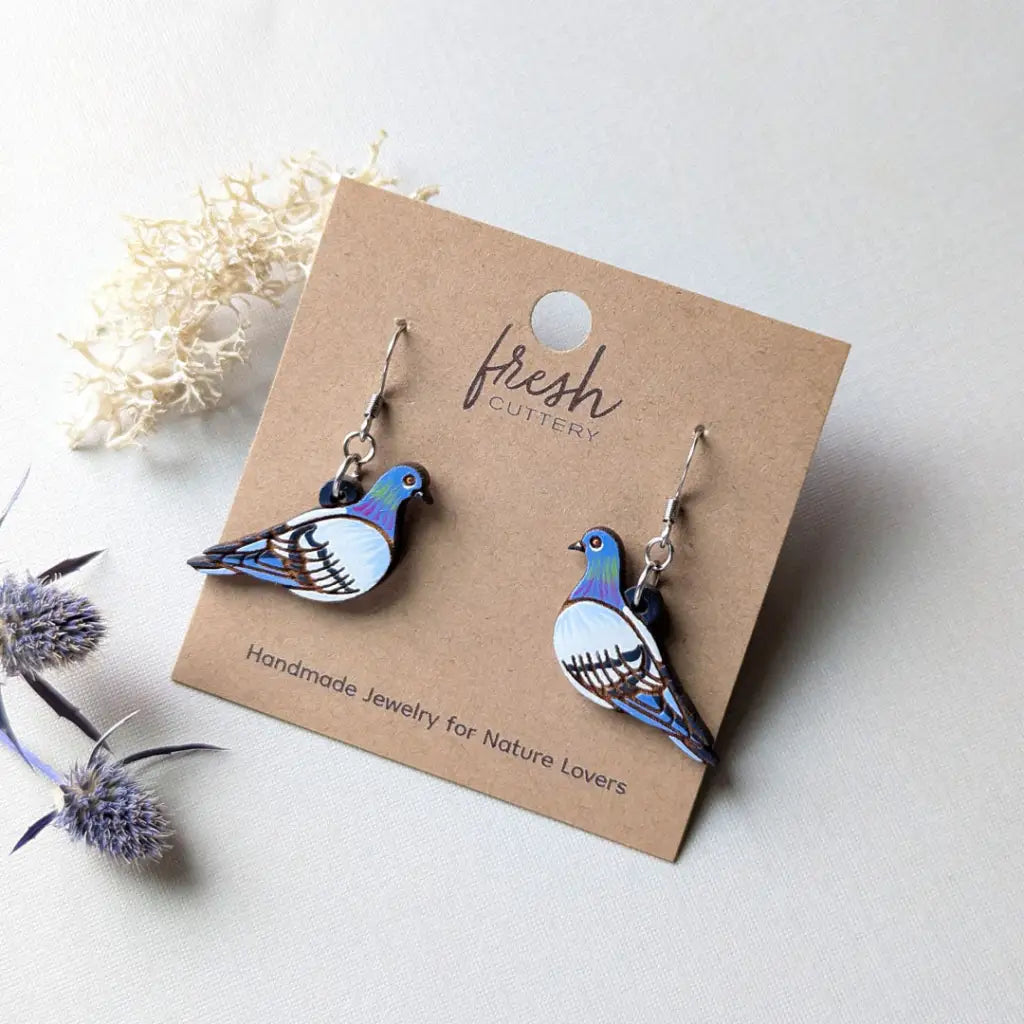 Pigeon Earrings Dangle And Drop