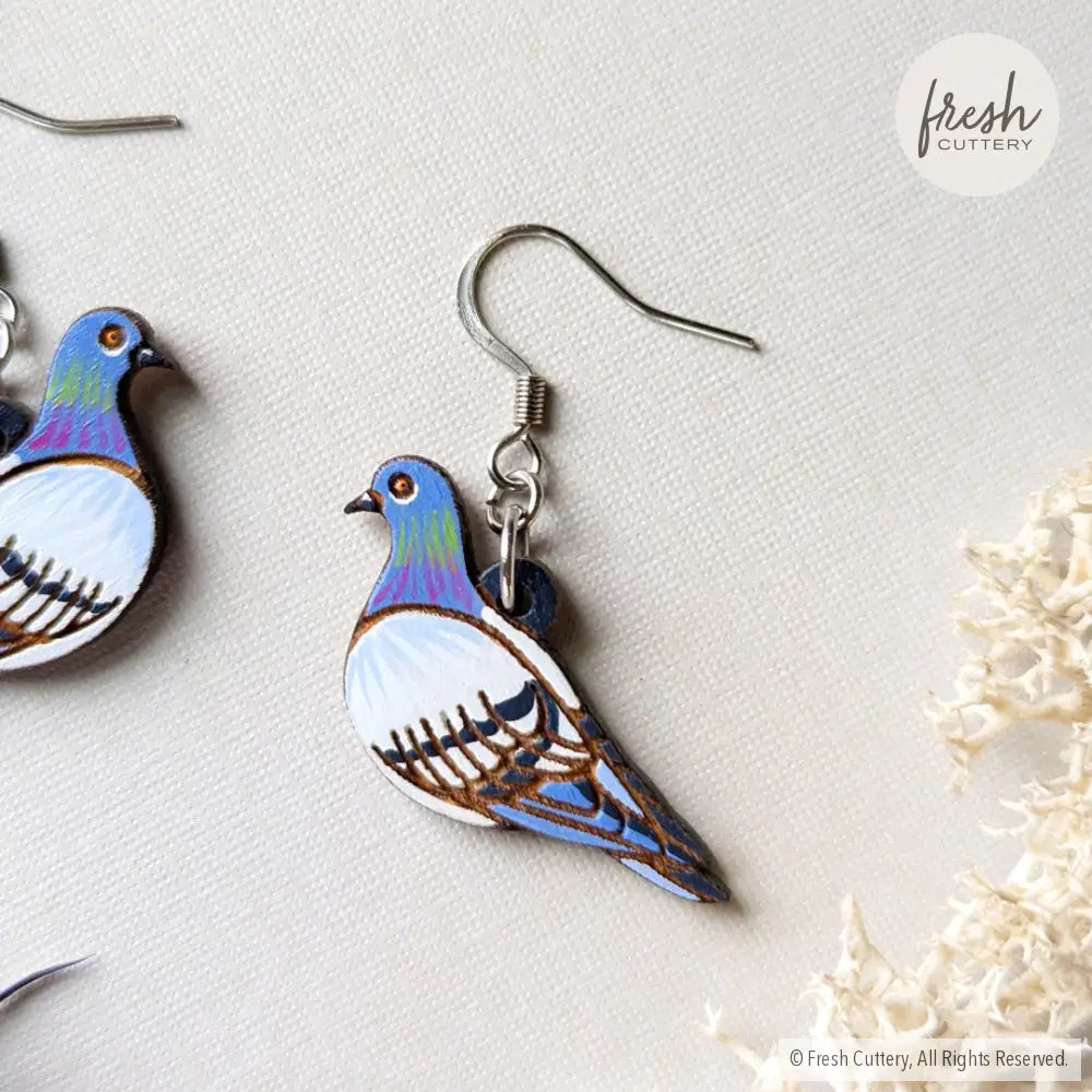 Pigeon Earrings Dangle And Drop