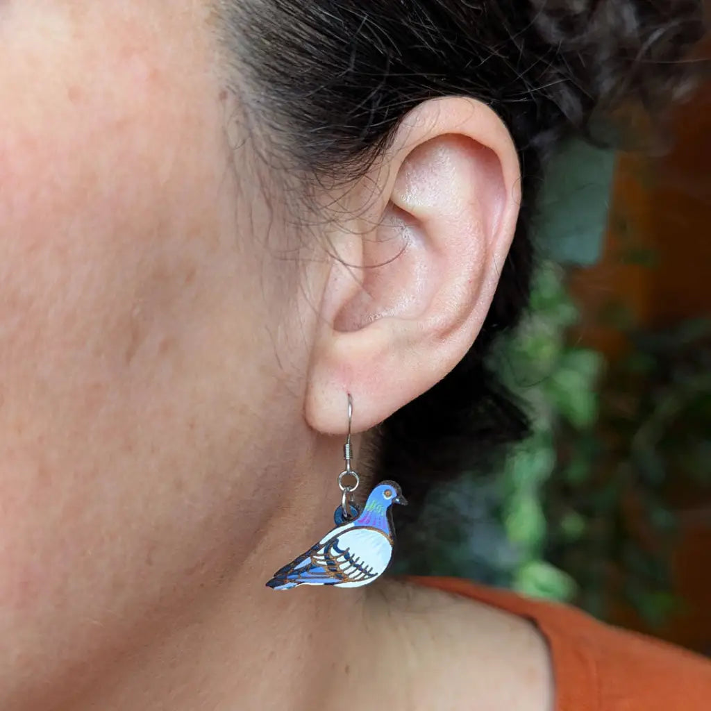 Pigeon Earrings Dangle And Drop