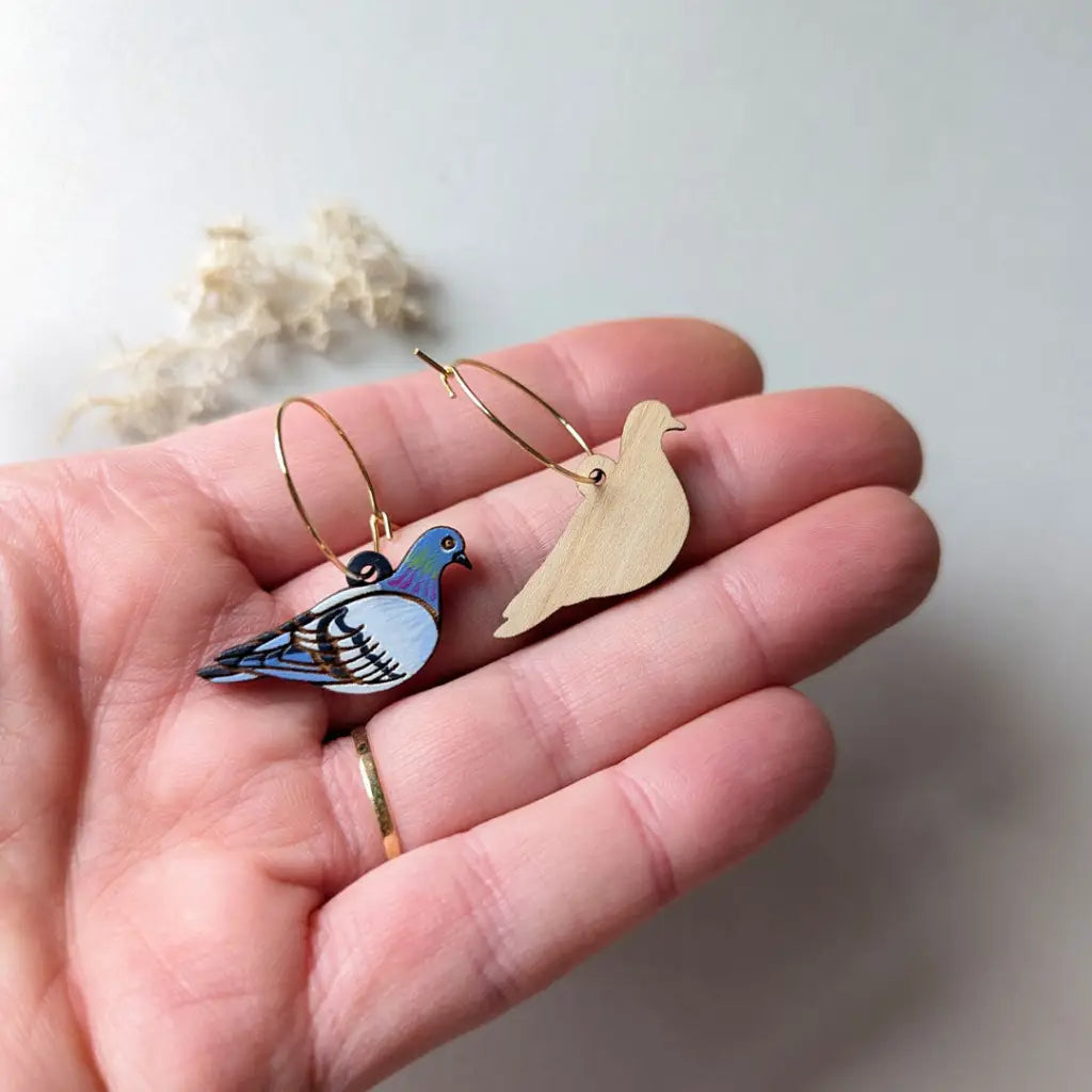 Pigeon Earrings Dangle And Drop