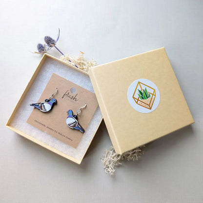 Pigeon Earrings Dangle And Drop