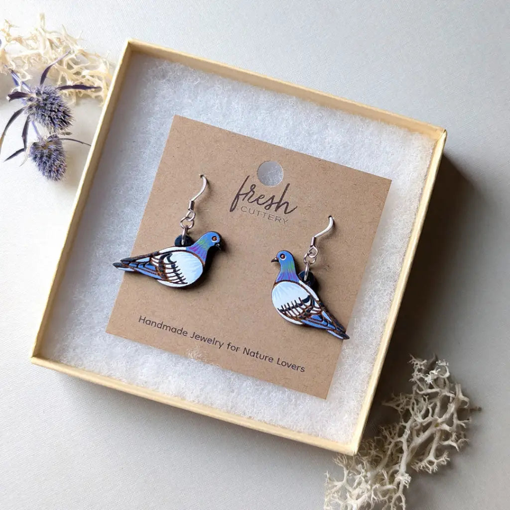 Pigeon Earrings Dangle And Drop