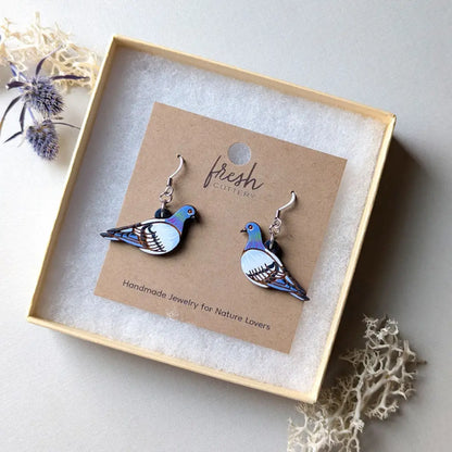 Pigeon Earrings Dangle And Drop