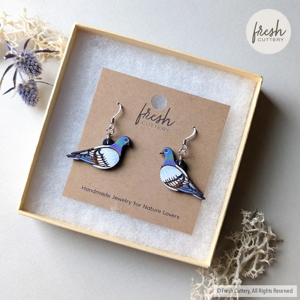 Pigeon Earrings Dangle And Drop