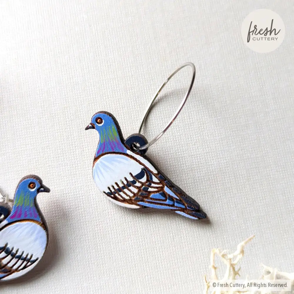 Pigeon Earrings Dangle And Drop