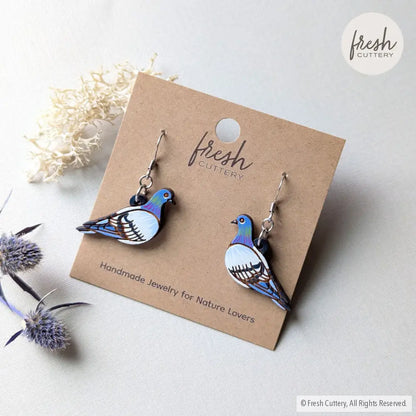 Pigeon Earrings Dangle And Drop