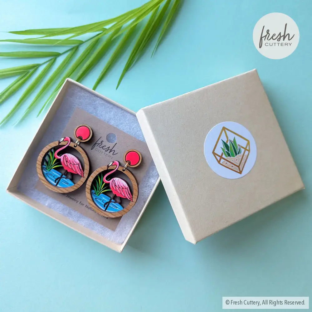 Pink Flamingo Statement Earrings Dangle And Drop