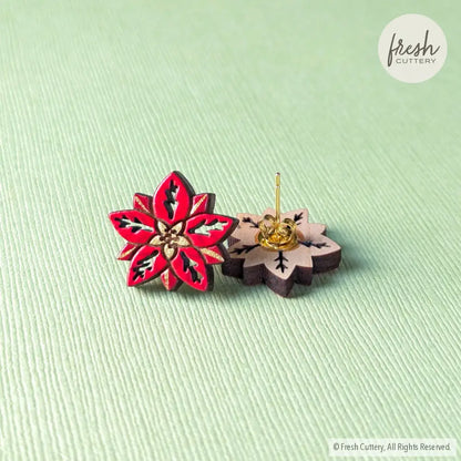 Poinsettia Studs