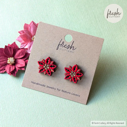 Poinsettia Studs