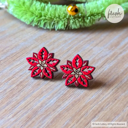 Poinsettia Studs