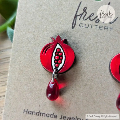 Pomegranate Drops Studs