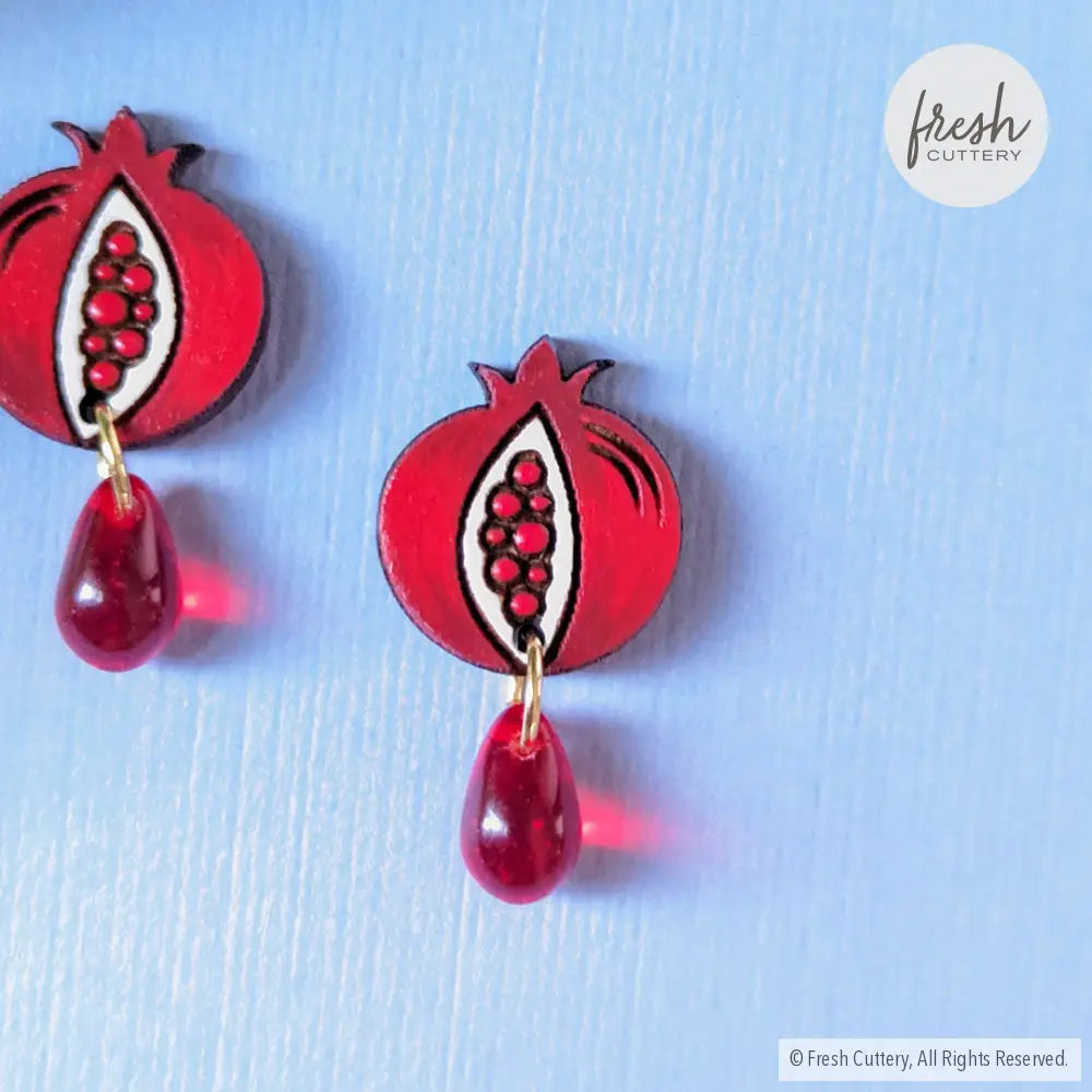 Pomegranate Drops Studs