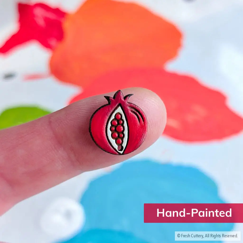 Pomegranate Drops - Studs