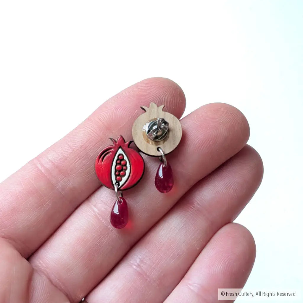 Pomegranate Drops Studs