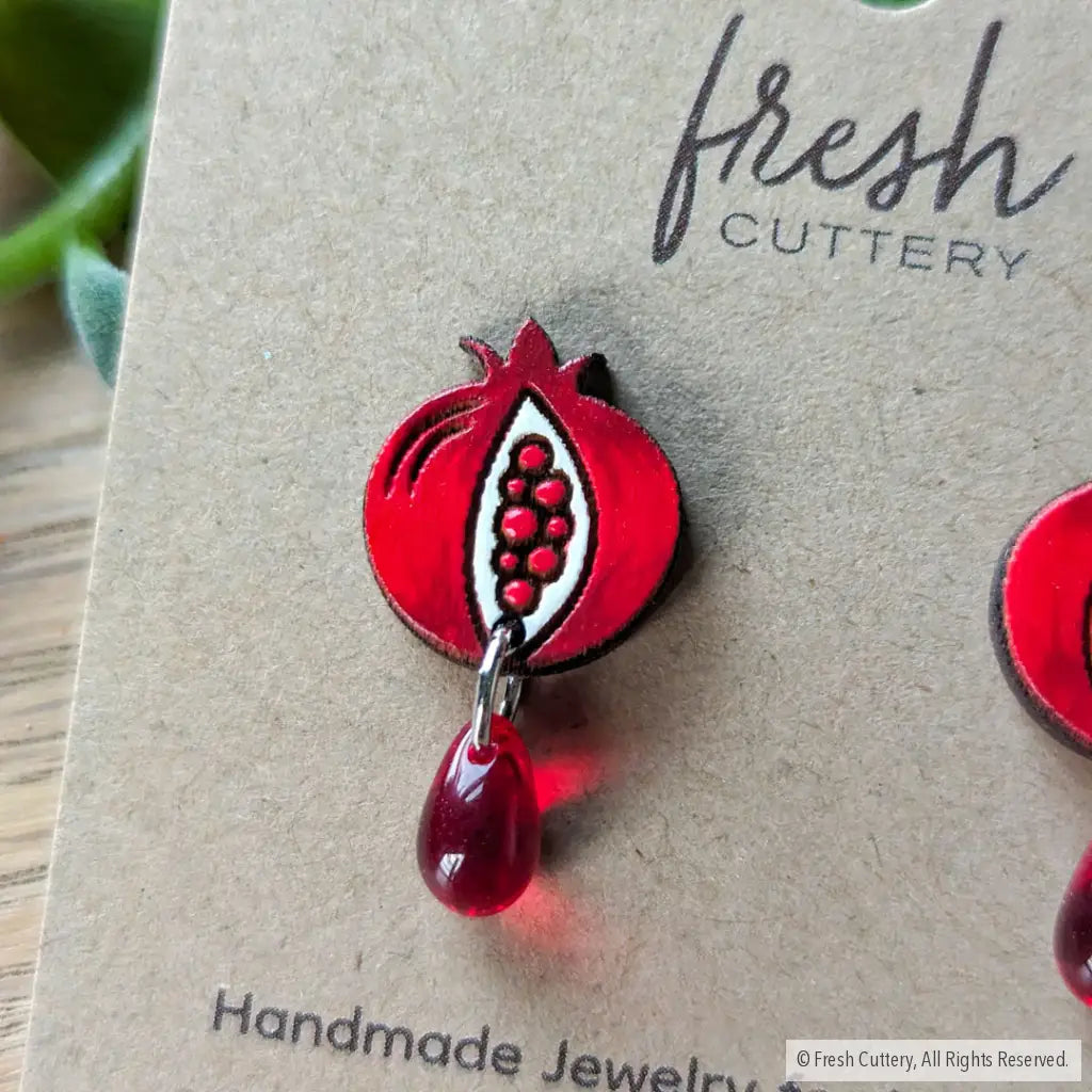 Pomegranate Drops Studs