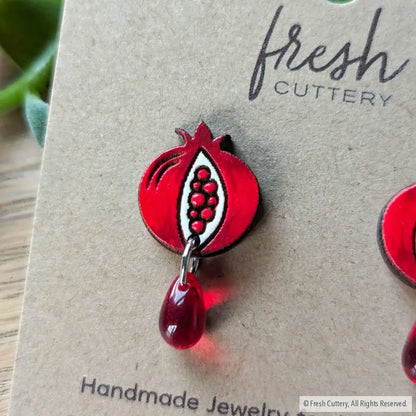 Pomegranate Drops Studs