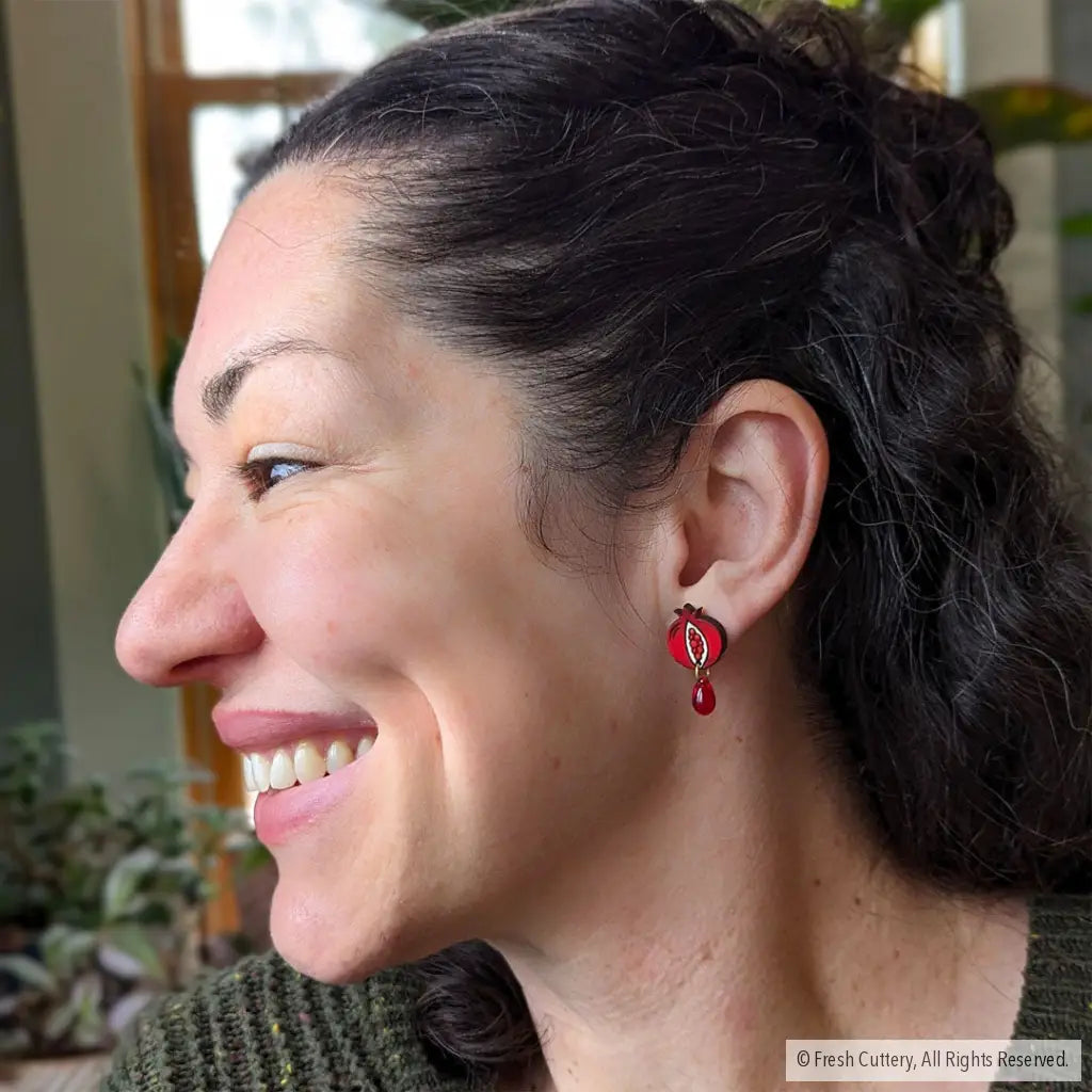 Pomegranate Drops Studs