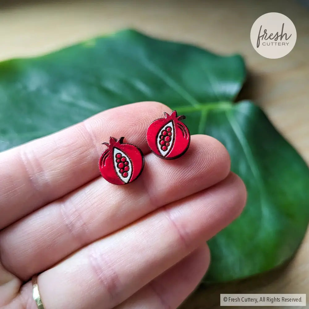 Pomegranate Studs