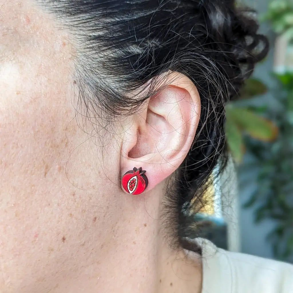 Pomegranate Studs